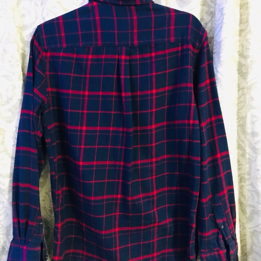 Mens CHAPS Wool Plaid Button Down